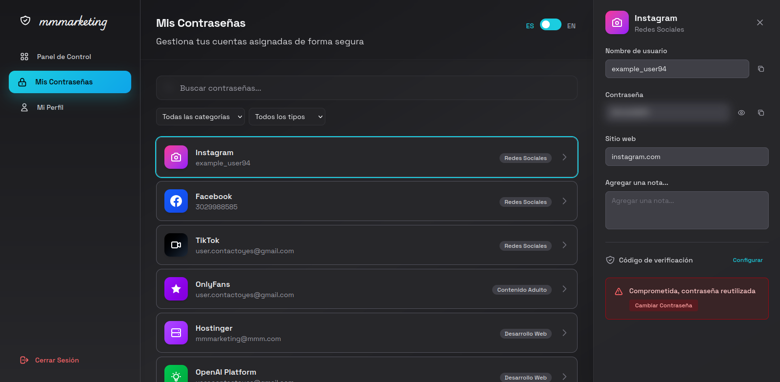 Gestor de contraseñas